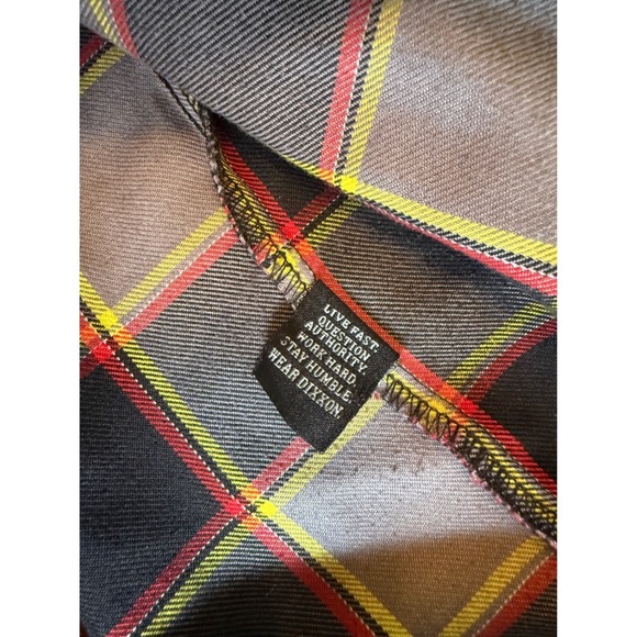 Dixxon Flannel Co Hatebreed Under The Knife Plaid Shirt Mens Grey Red Black - Picture 11 of 16